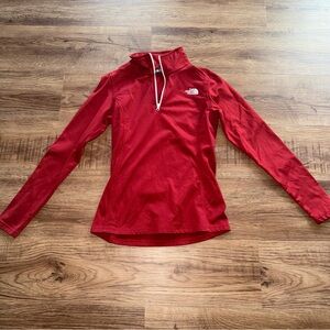 The North Face Red Long Sleeve Pullover womens XS
